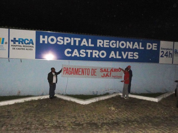 Funcionários do Hospital de Castro Alves pararam por 24h nesta quarta (15)